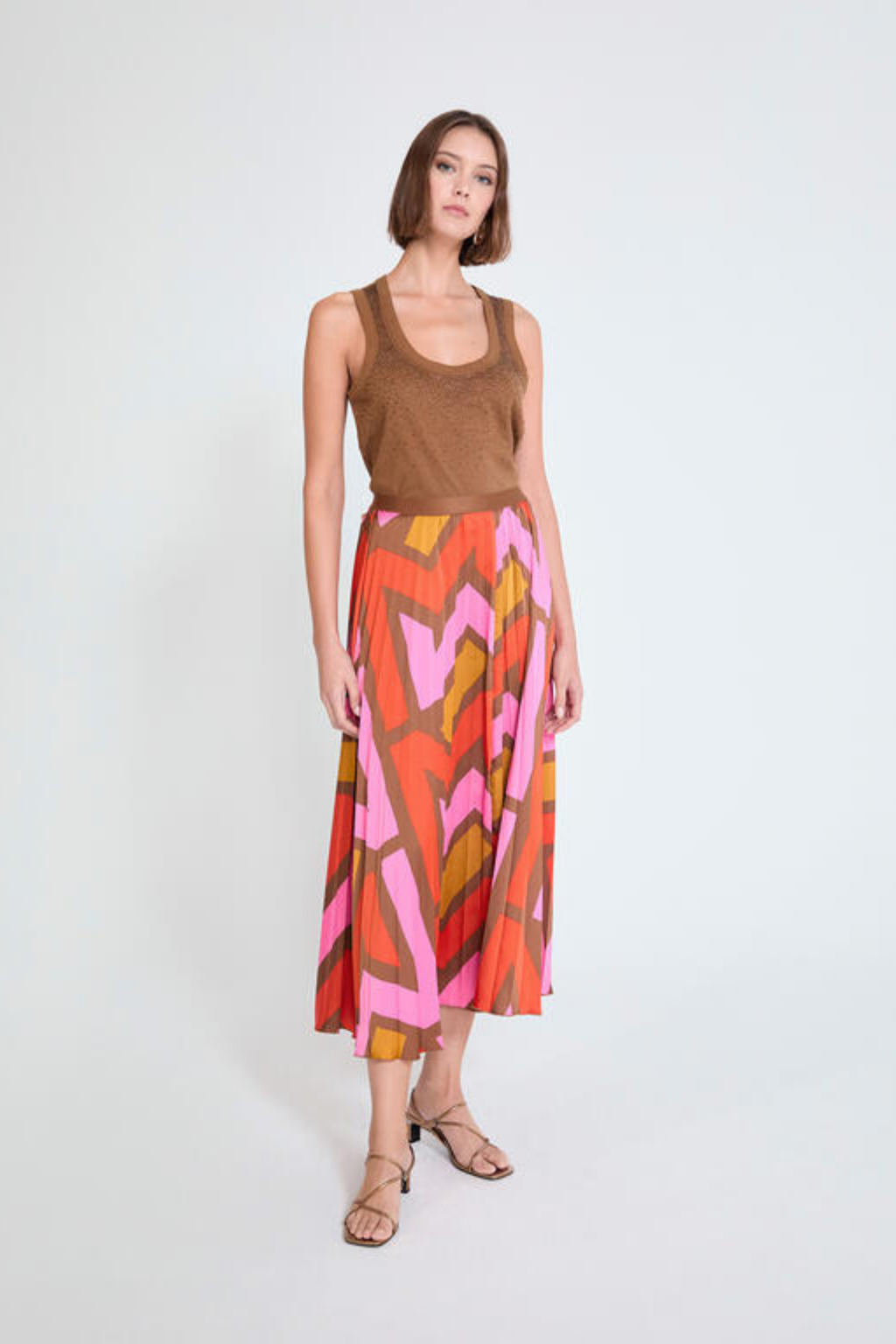 SAIA MIDI PLISSADA ESTAMPADA - LOLA CASADEMUNT BY MAITE