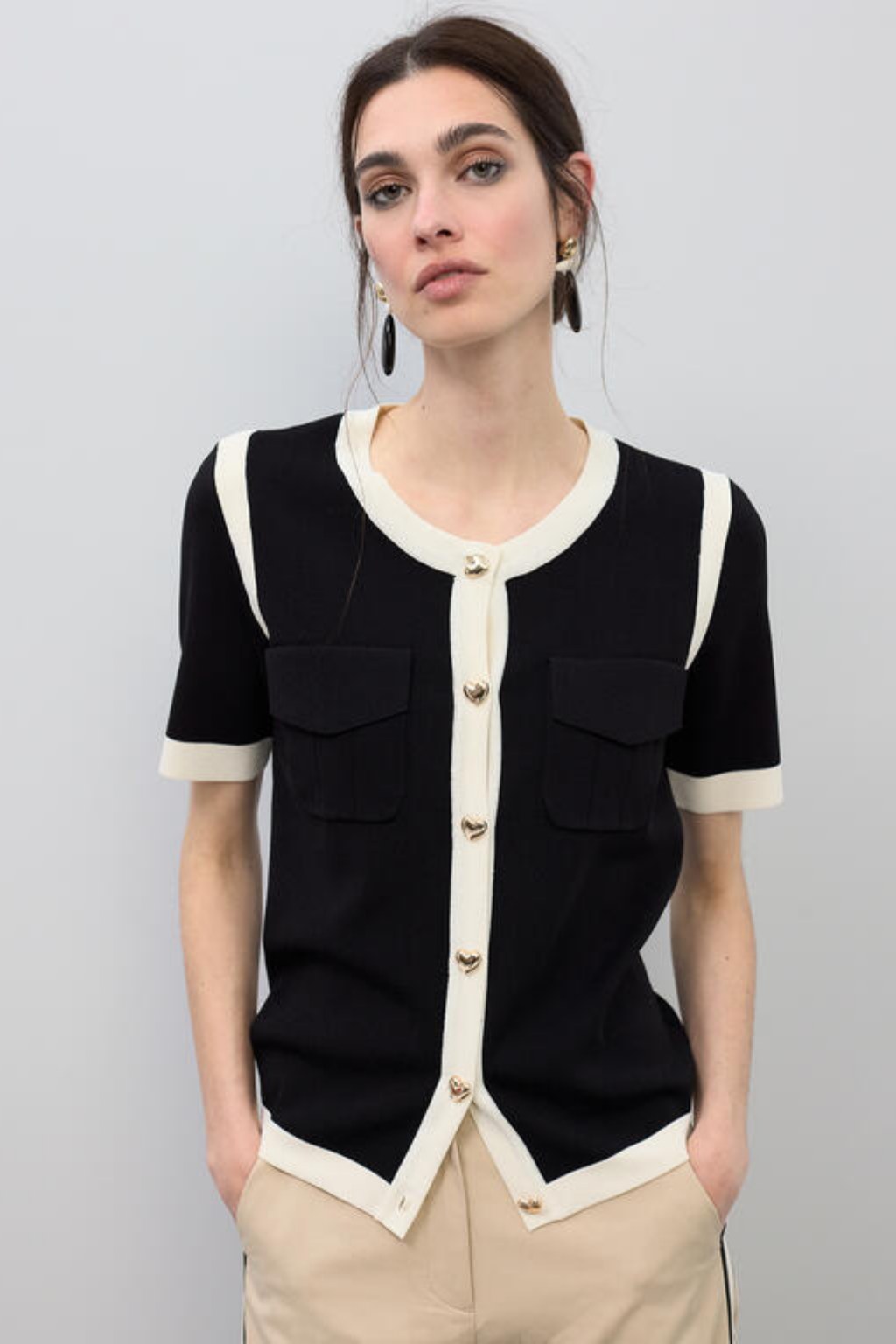 CARDIGAN SOFISTICADO MANGA CURTA - LOLA CASADEMUNT