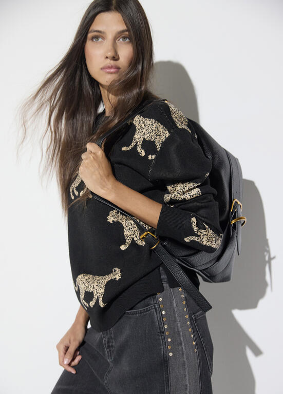 JERSEY JACQUARD COM LEOPARDOS - LOLA CASADEMUNT