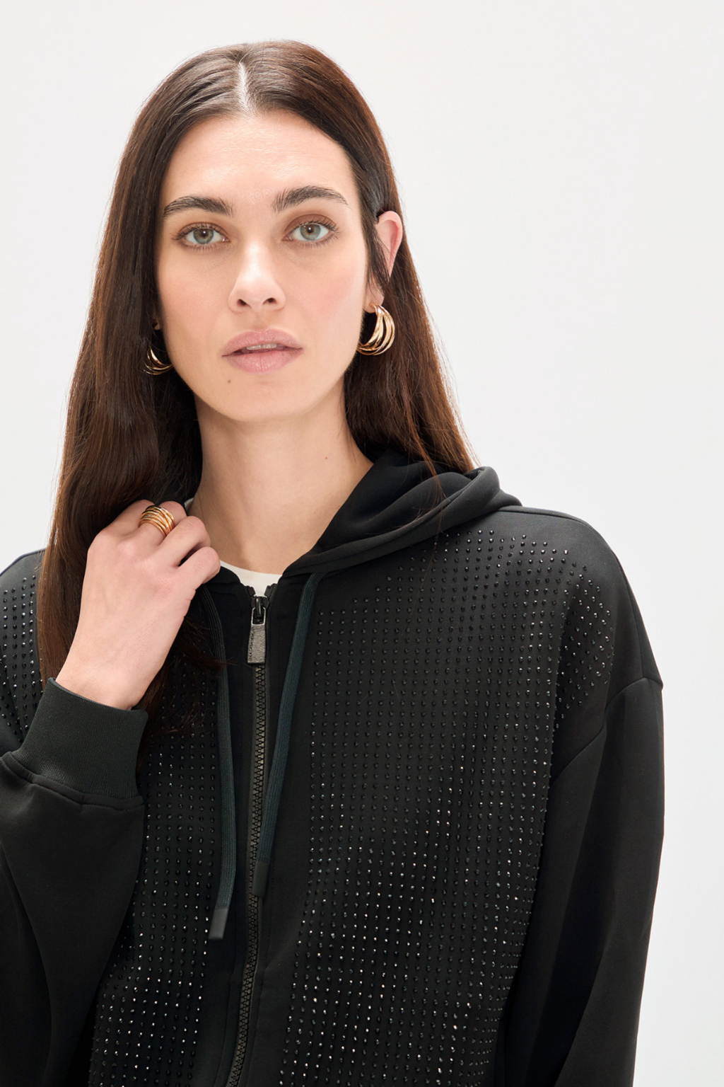 BLUSÃO DE NEOPRENE COM STRASS - LOLA CASADEMUNT