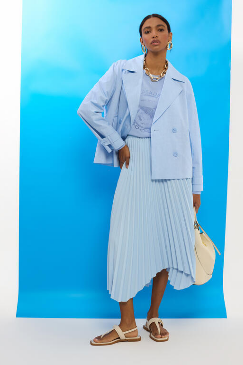 SAIA PLISSADA ASSIMÉTRICA - LOLA CASADEMUNT