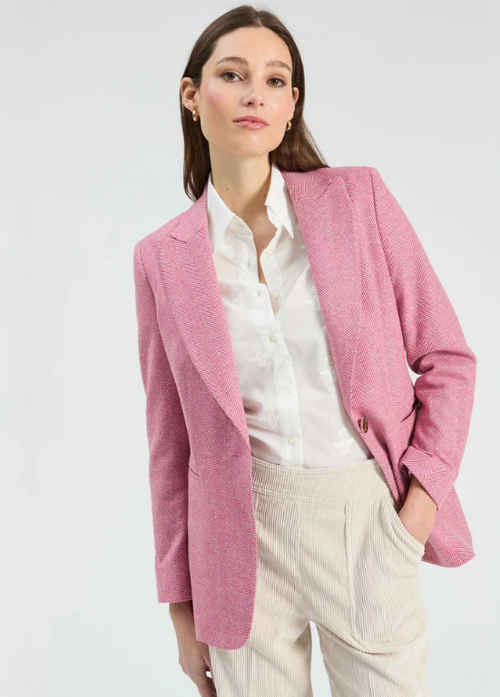BLAZER DE INVERNO ESPINHADO ROSA - VILAGALLO