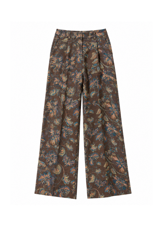 CALÇAS DE FATO COM ESTAMPADO FLORAL - ADET
