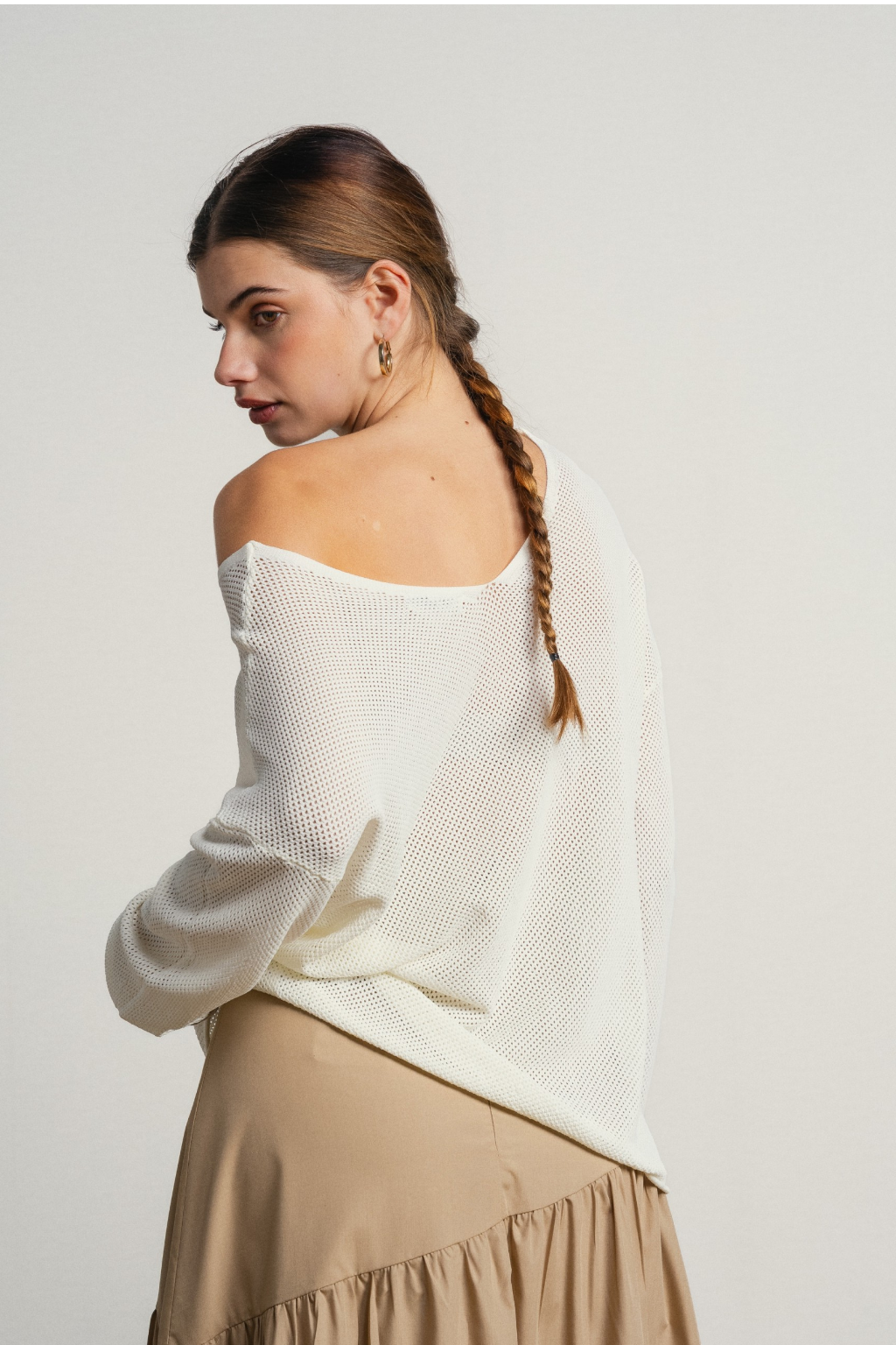 CAMISOLA TIPO REDE COM DECOTE EM V - SMF