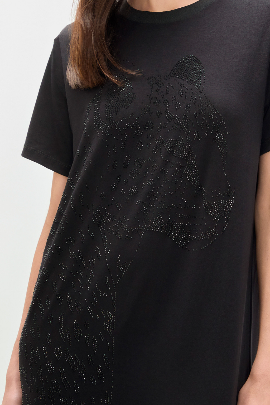 VESTIDO ANIMAL COM STRASS - LOLA CASADEMUNT