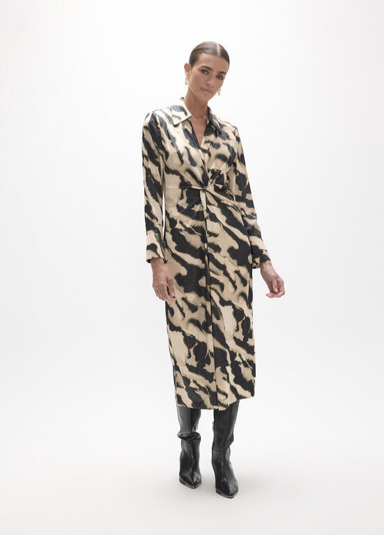 VESTIDO COM ESTAMPA DE NÓ DE MÁRMORE - LOLA CASADEMUNT