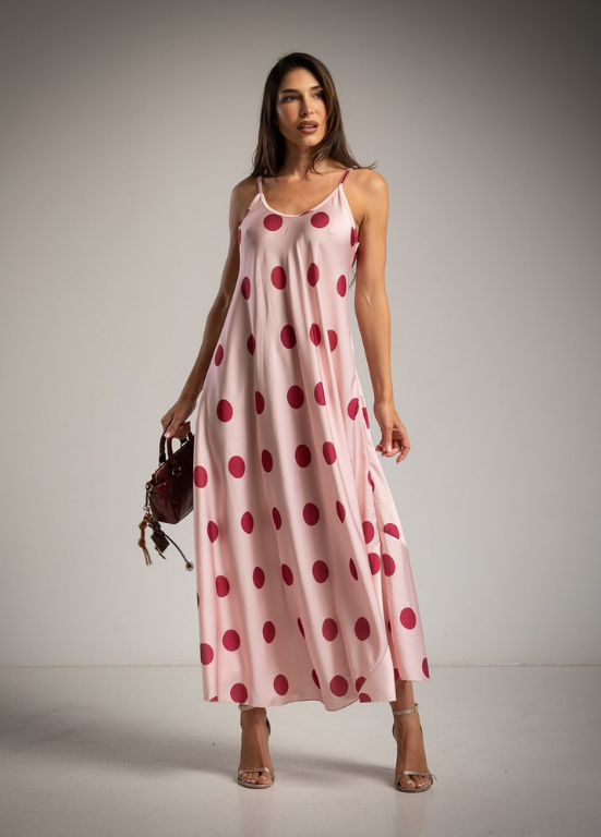 VESTIDO MAXI COM BOLINHAS - ALIBY