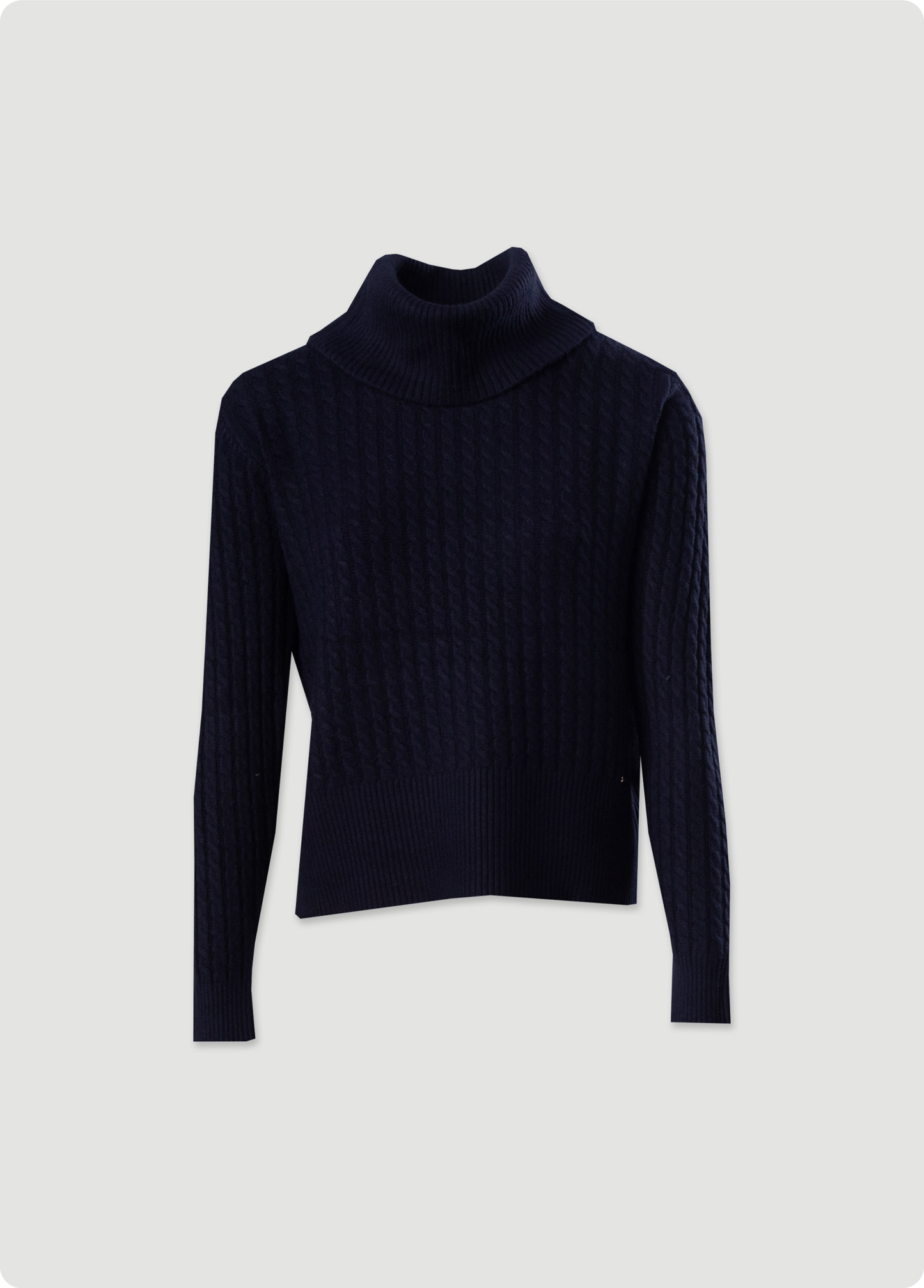 CAMISOLA DE GOLA ALTA EM MALHA TRABALHADA - FERRACHE