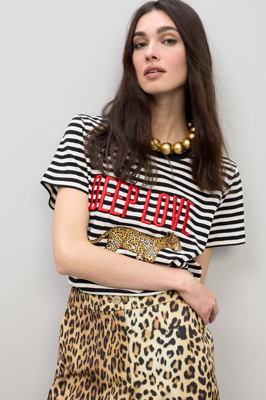 T-SHIRT LISTRADA DEEP LOVE - LOLA CASADEMUNT