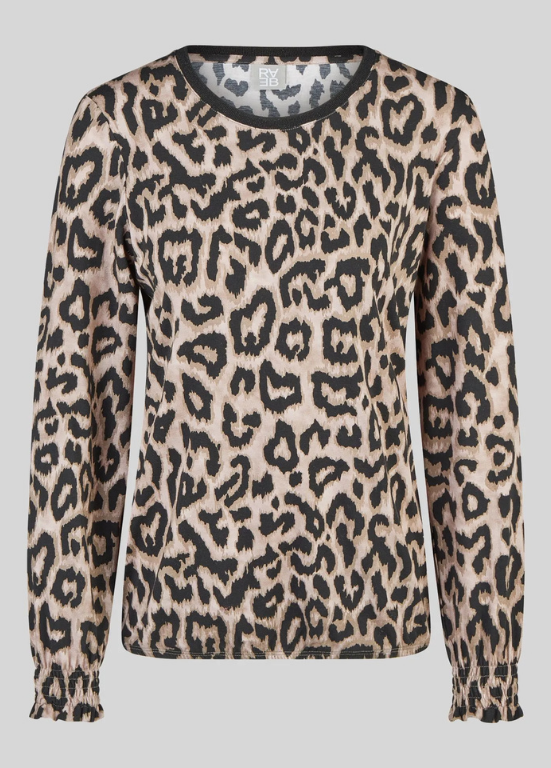 BLUSA ESTAMPADA EM ANIMAL PRINT CASTANHO - RABE
