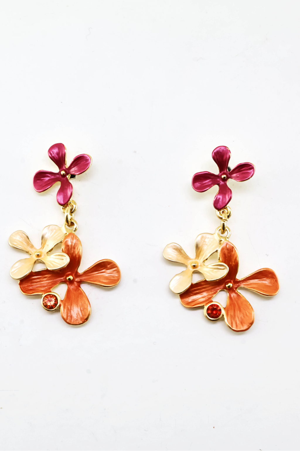 BRINCOS PEQUENOS COM FLORES - ALIBY