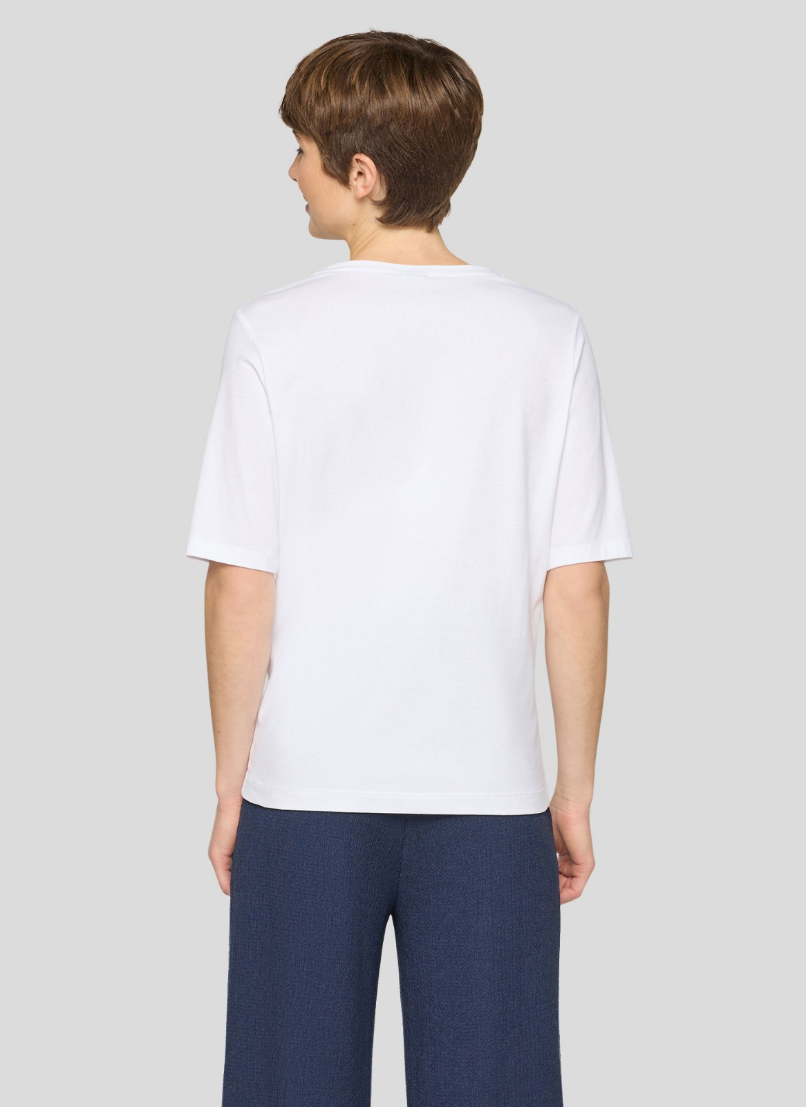 T-SHIRT EM ALGODÃO COM LANTEJOULAS AZUIS - RABE