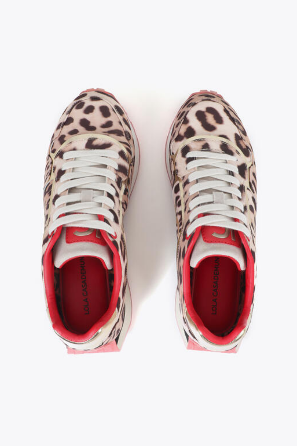 TÉNIS ANIMAL PRINT COM CONTRASTES VERMELHOS - LOLA CASADEMUNT
