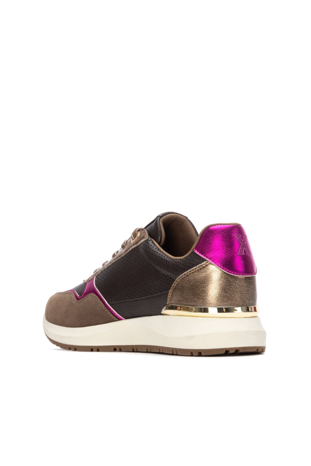 TÉNIS EM COURSO SINTÉTICO CASTANHOS COM DETALHES FUSCIA - XTI shoes