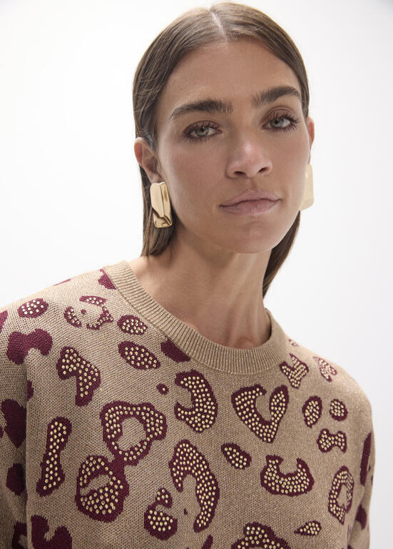 JERSEY LONGO DE JACQUARD EM ANIMAL PRINT - LOLA CASADEMUNT