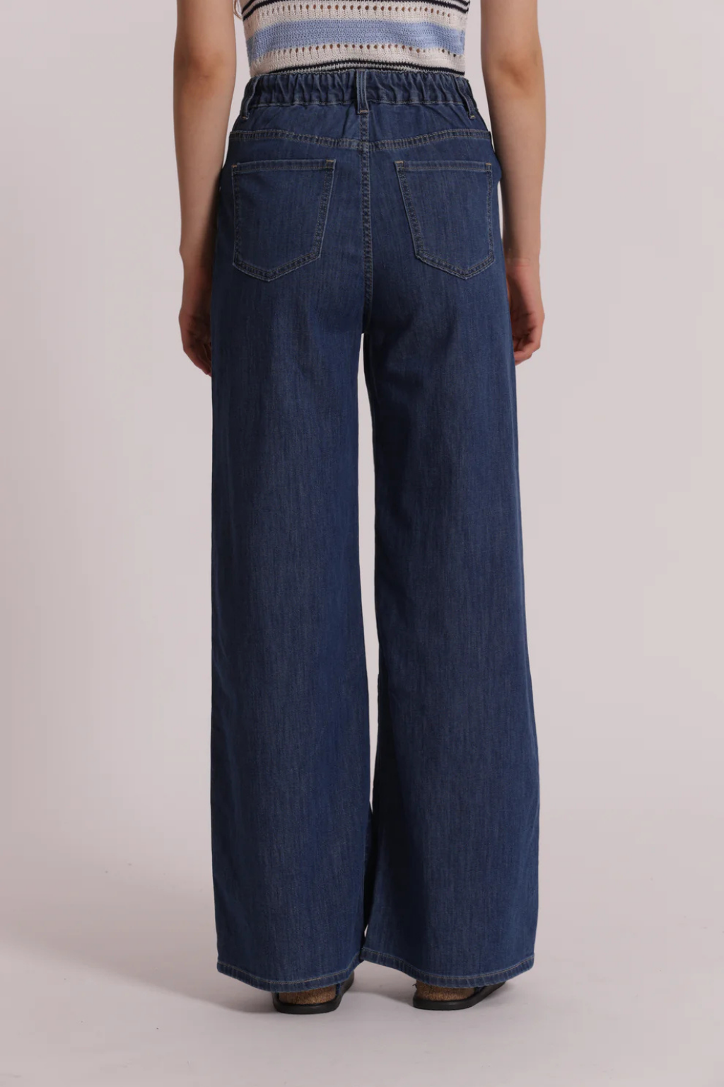 JEANS PALAZZO EM GANGA TENCEL COM ELÁSTICO - MIMI MUA