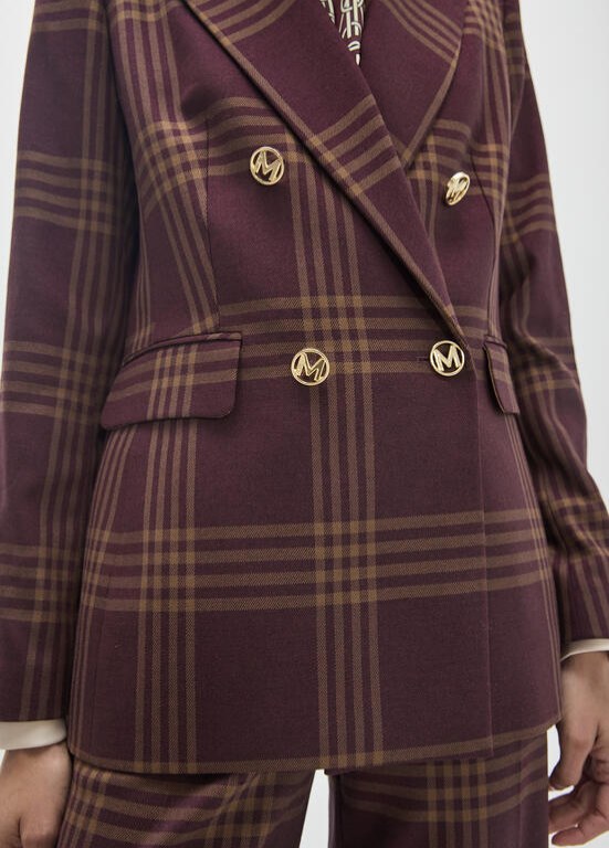BLAZER ASSERTOADO COM ESTAMPADO DE XADREZ MAITE - LOLA CASADEMUNT