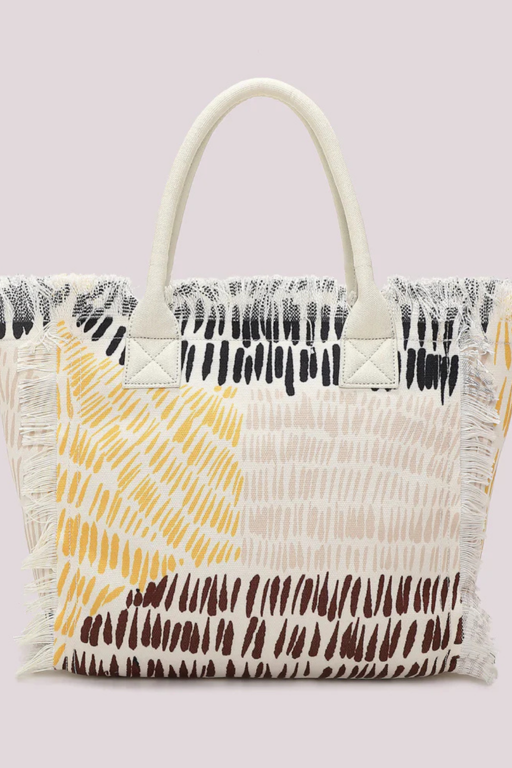 MALA TIPO SACO ESTAMPADO AMARELO E CASTANHO - MIMI MUA