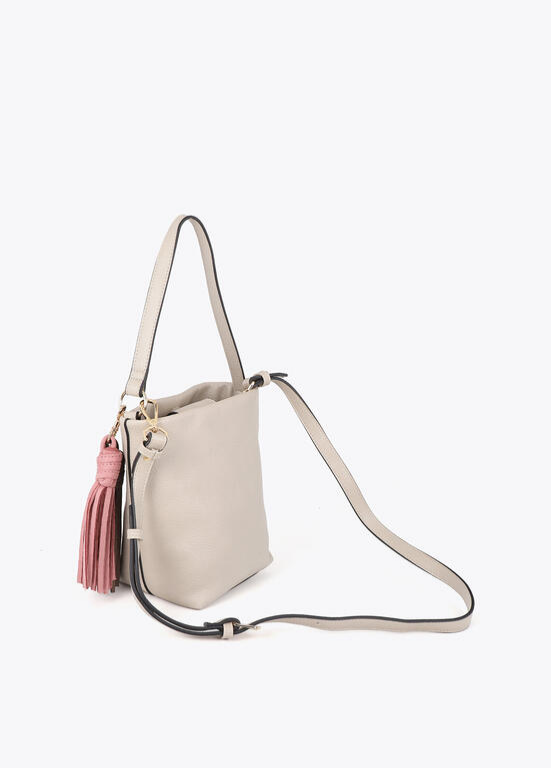 MALA BANDOLERA ECOPELE LC COM PORMENOR DE FRANJAS - LOLA CASADEMUNT