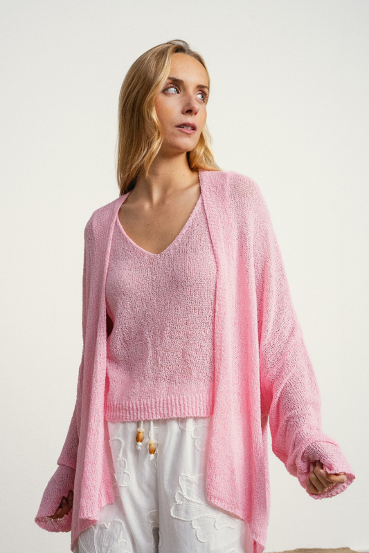 CASACO SOLTO TIPO CROCHÉ - SMF