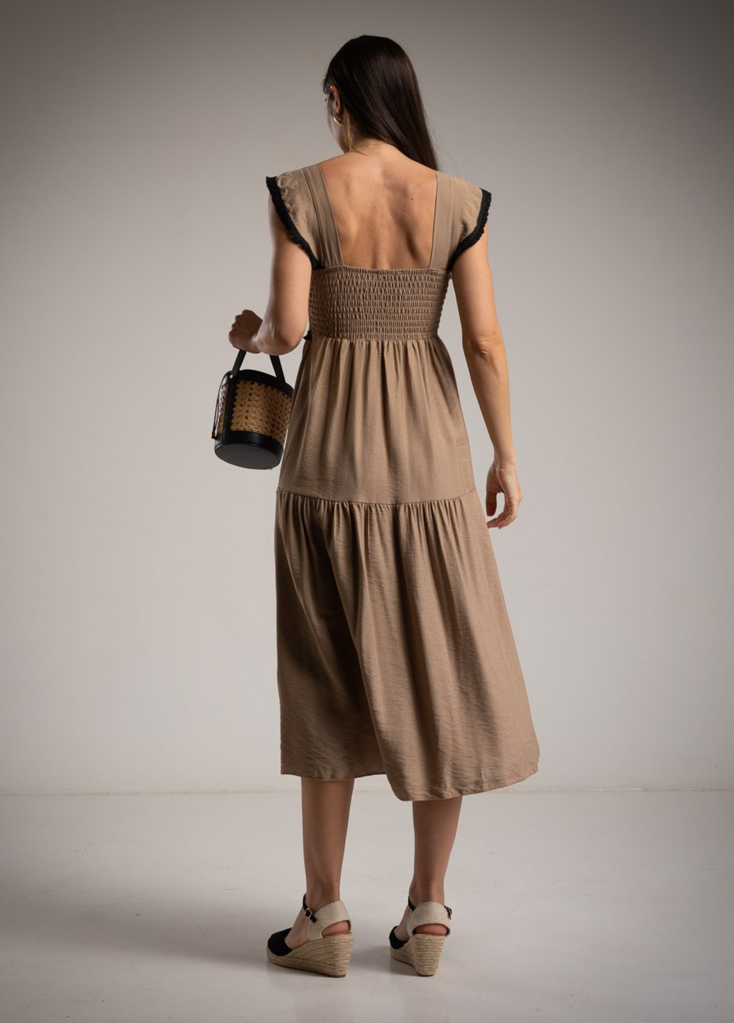 VESTIDO MIDI COM FRANJINHAS - ALIBY