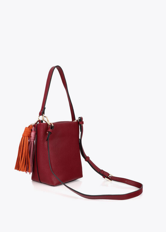 MALA BANDOLERA ECOPELE LC COM PORMENOR DE FRANJAS - LOLA CASADEMUNT
