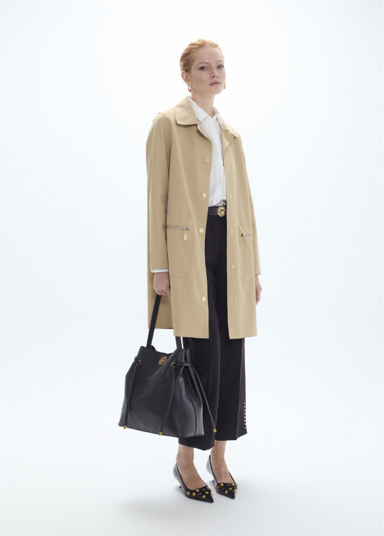 GABARDINE TRENCH COAT EM TECIDO TÉCNICO IMPERMEÁVEL - LOLA CASADEMUNT