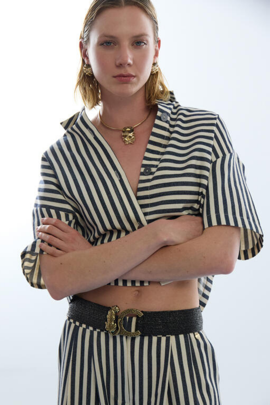 CINTO RÁFIA ELÁSTICO COM LOGOTIPO ANIMAL - LOLA CASADEMUNT