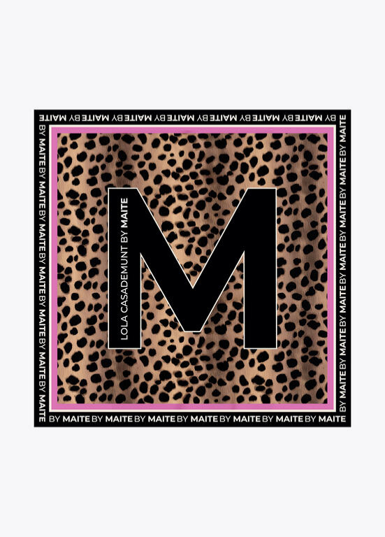 LENÇO ESTAMPA ANIMAL PRINT 55x55CM BY MAITE - LOLA CASADEMUNT