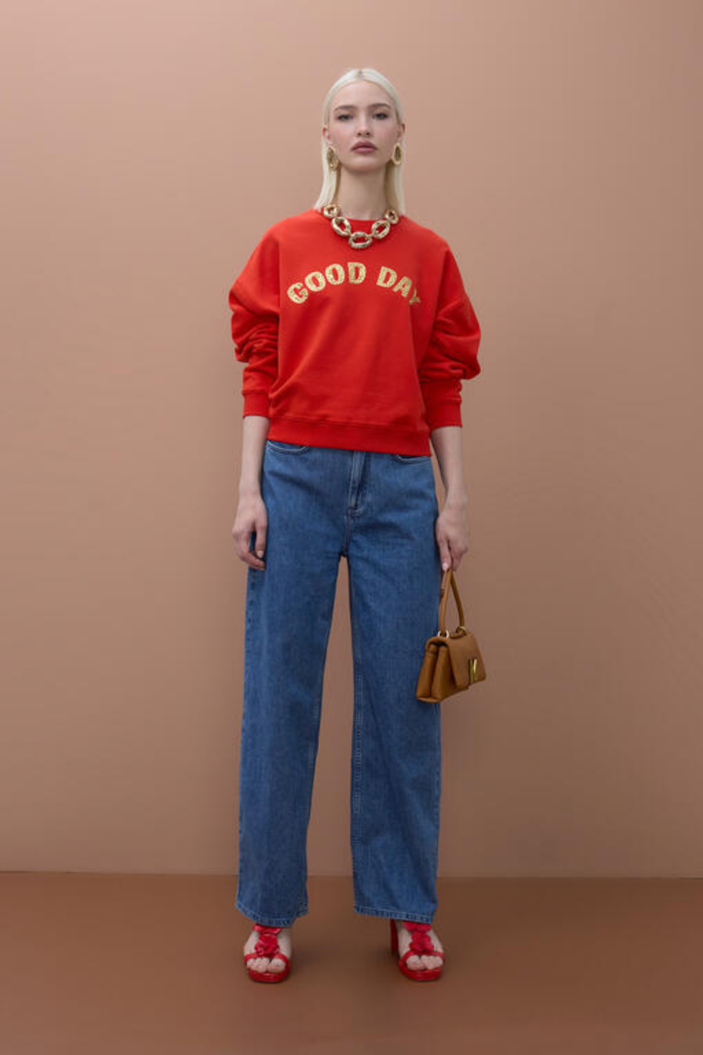 SWEATSHIRT VERMELHA GOOD DAY - LOLA CASADEMUNT