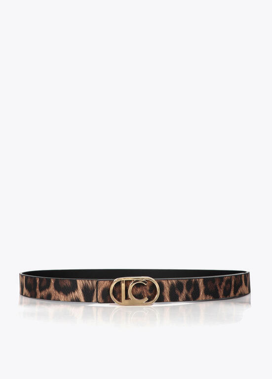 CINTO REVERSÍVEL ANIMAL PRINT E PRETO LC - LOLA CASADEMUNT