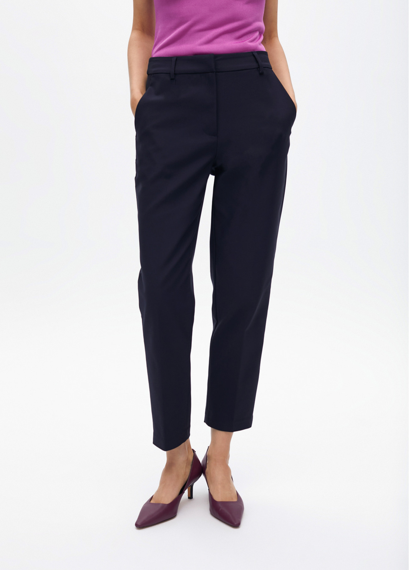 CALÇAS CHINO COM FAIXA LOGO EM STRASS - LOLA CASADEMUNT BY MAITE