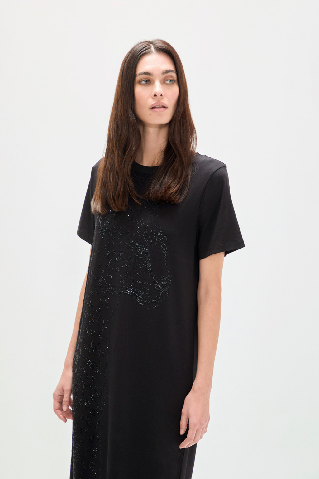 VESTIDO ANIMAL COM STRASS - LOLA CASADEMUNT