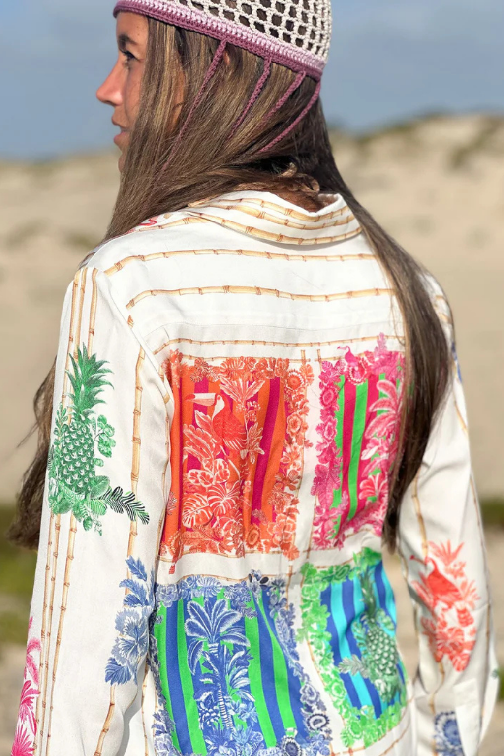 CAMISA BRANCA COM ESTAMPADO " BAMBU" - VILAGALLO