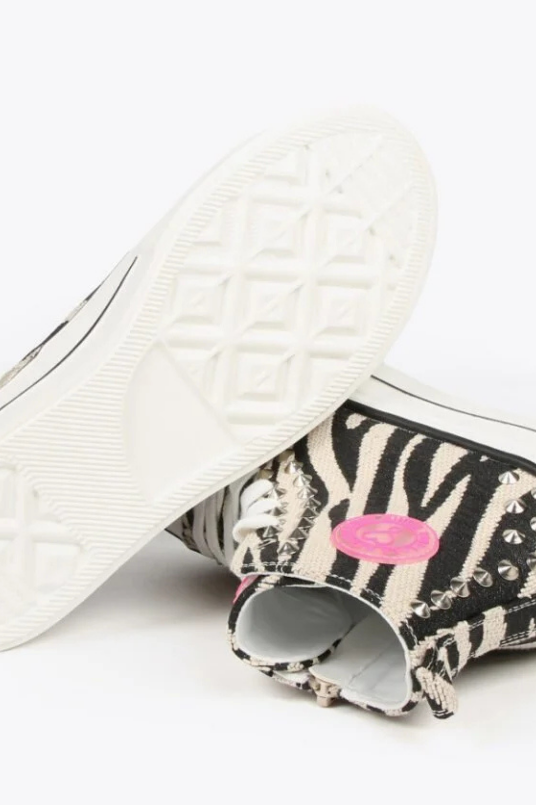 TÉNIS BOTIM TIPO CONVERSE COM ESTAMPADO ZEBRA E ROSA - LOLA CASADEMUNT