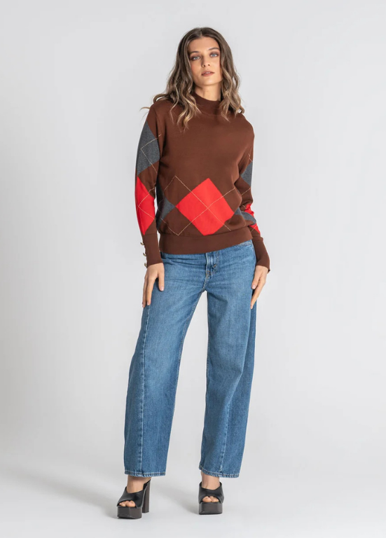 CAMISOLA DE MALHA COM LOSANGOS - RUGA