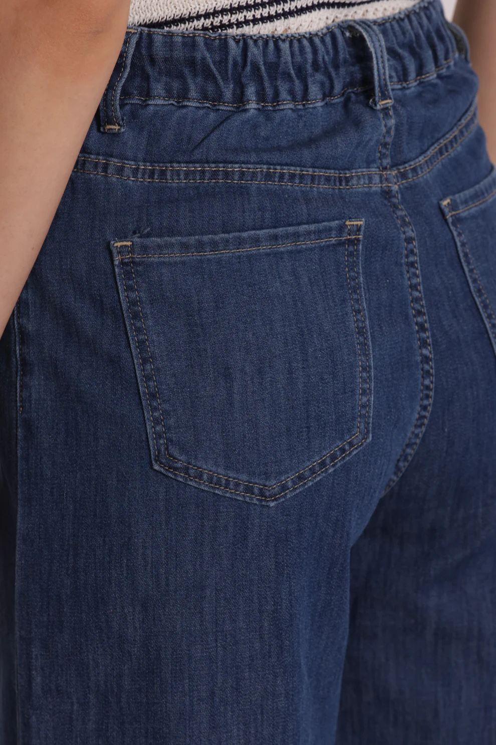 JEANS PALAZZO EM GANGA TENCEL COM ELÁSTICO - MIMI MUA