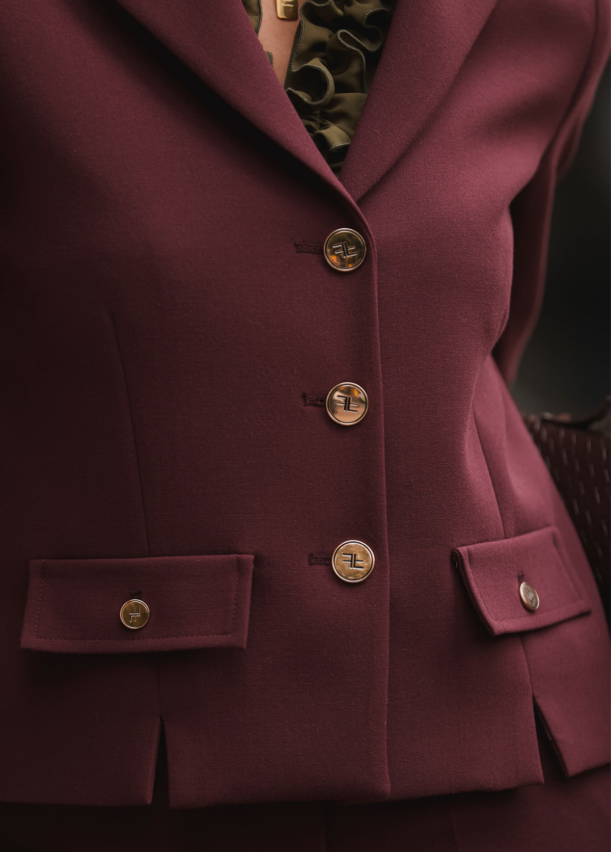 BLAZER CURTO ESTRUTURADO BORDEAUX - FERRACHE