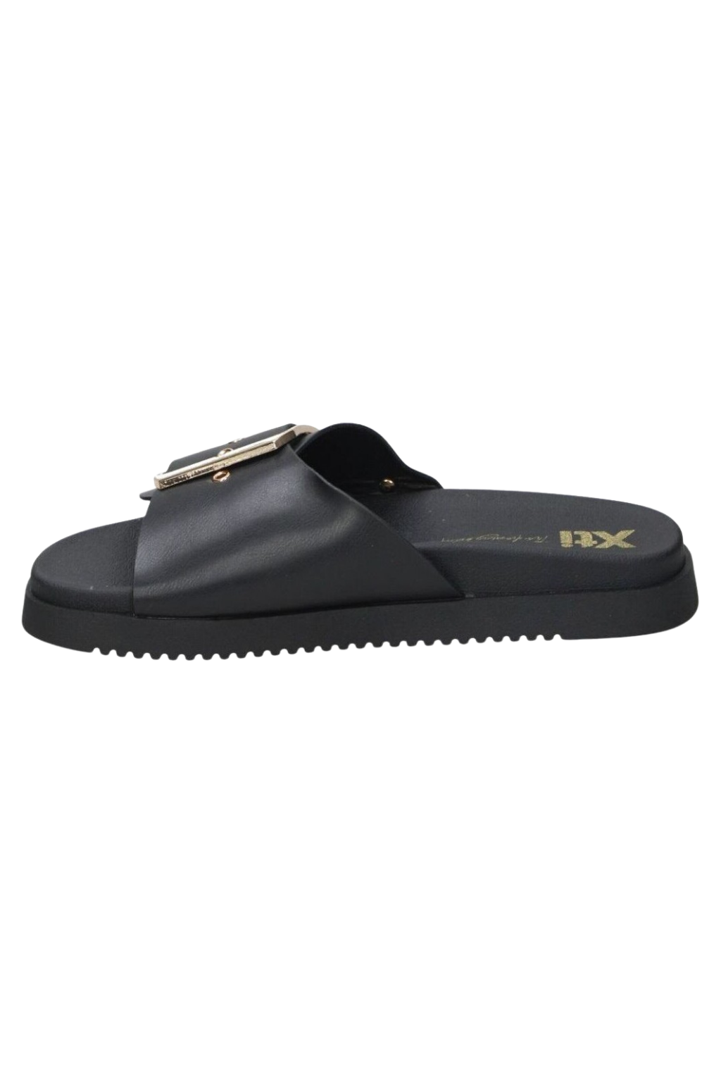 CHINELAS PRETAS COM FIVELA DOURADA OVERSIZED - XTI shoes
