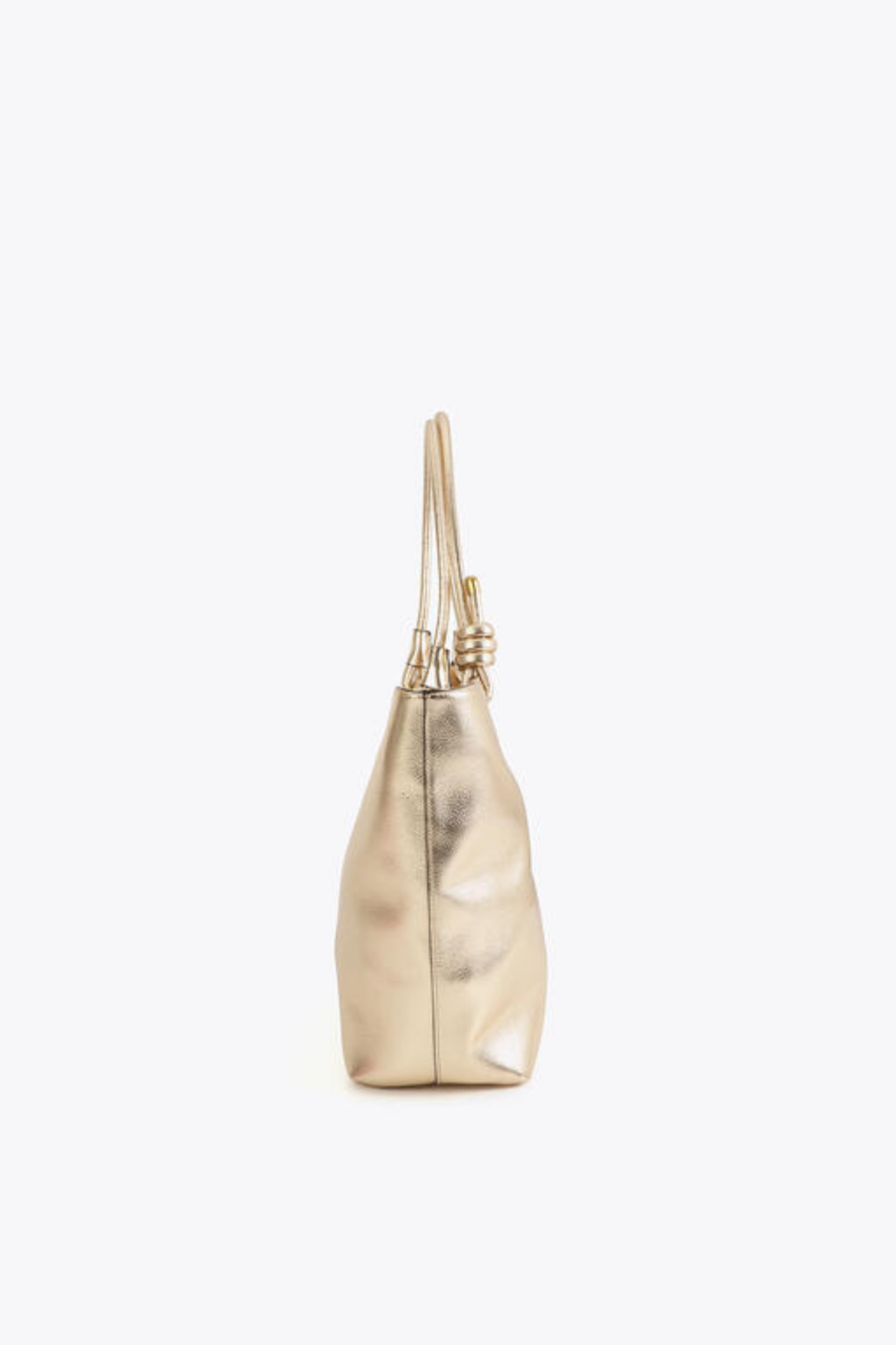 SHOPPER DOURADA DESESTRUTURADO COM LOGOTIPO OVAL EM RELEVO - LOLA CASADEMUNT