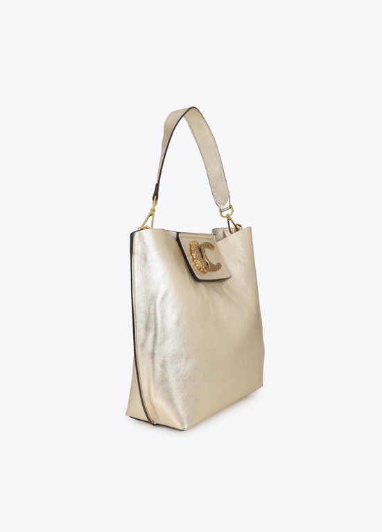 SHOPPER DOURADA COM LC LEOPARDO - LOLA CASADEMUNT
