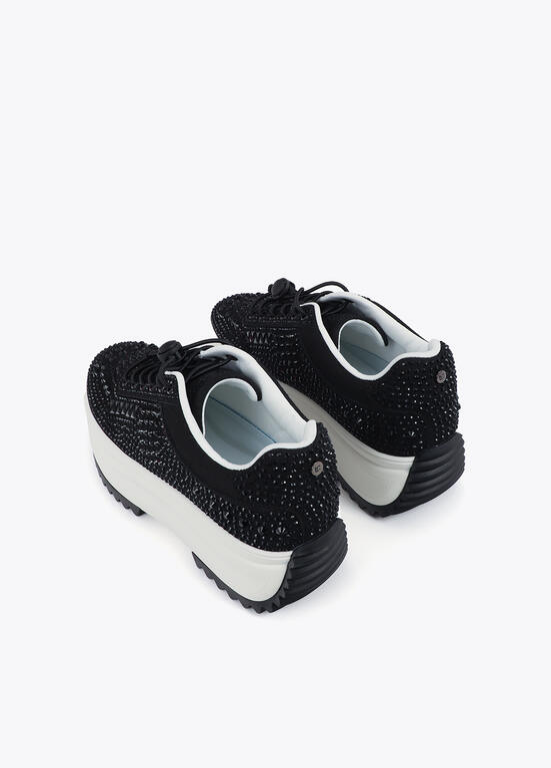 TÉNIS DE PLATAFORMA COM STRASS BRILHO - LOLA CASADEMUNT