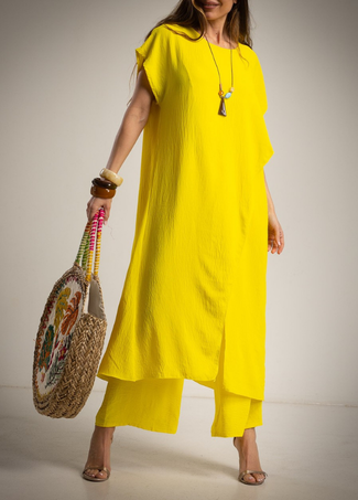 CONJUNTO 2 PEÇAS COM CORTE ASSIMÉTRICO DIAGONAL - ALIBY