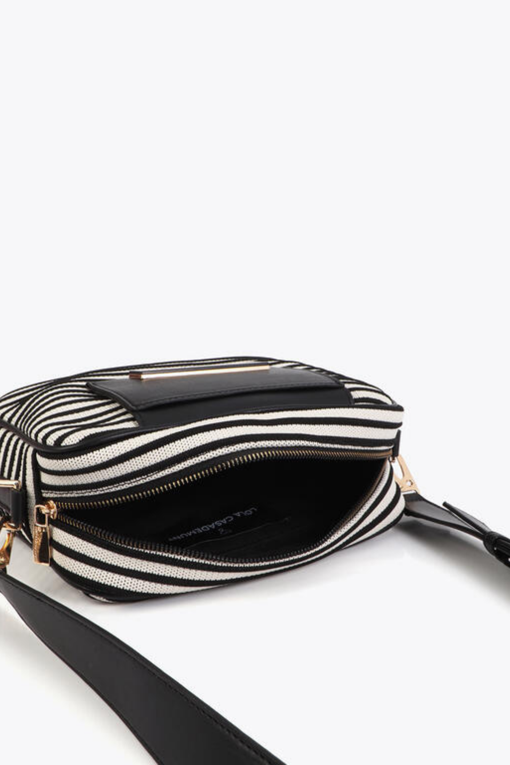 MALA TIRACOLO DE TECIDO ÀS RISCAS - LOLA CASADEMUNT