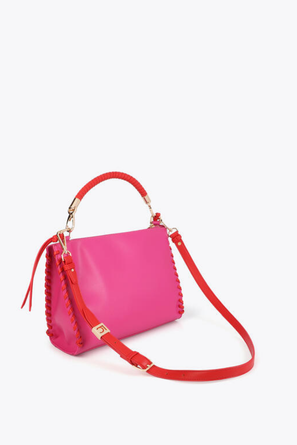 MALA MÉDIA COM LATERAIS CONTRASTANTES EM ENTRANÇADO - LOLA CASADEMUNT