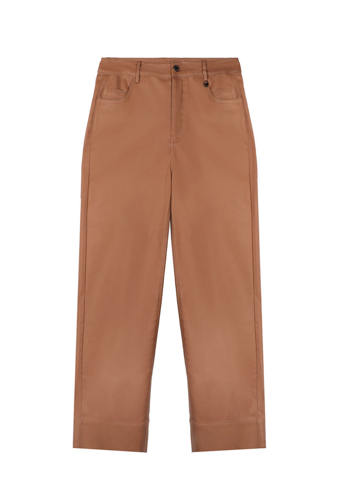 CALÇA CULOTE DE ECOPELE ENCERADA CAMEL - LOLA CASADEMUNT
