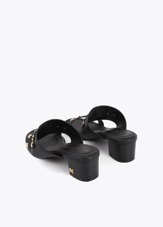 SANDÁLIAS DE SALTO COM APLICAÇÃO E CABEÇA LEOPARDO - LOLA CASADEMUNT