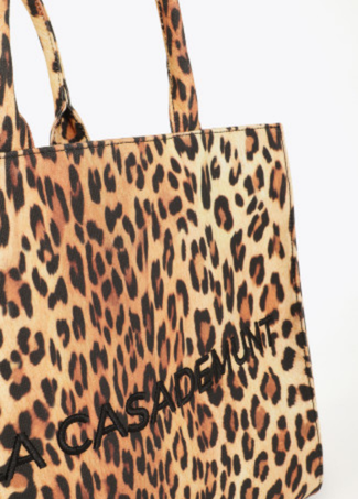 MALA SHOPPER LEOPARDO COM TECIDO DURÁVEL - LOLA CASADEMUNT