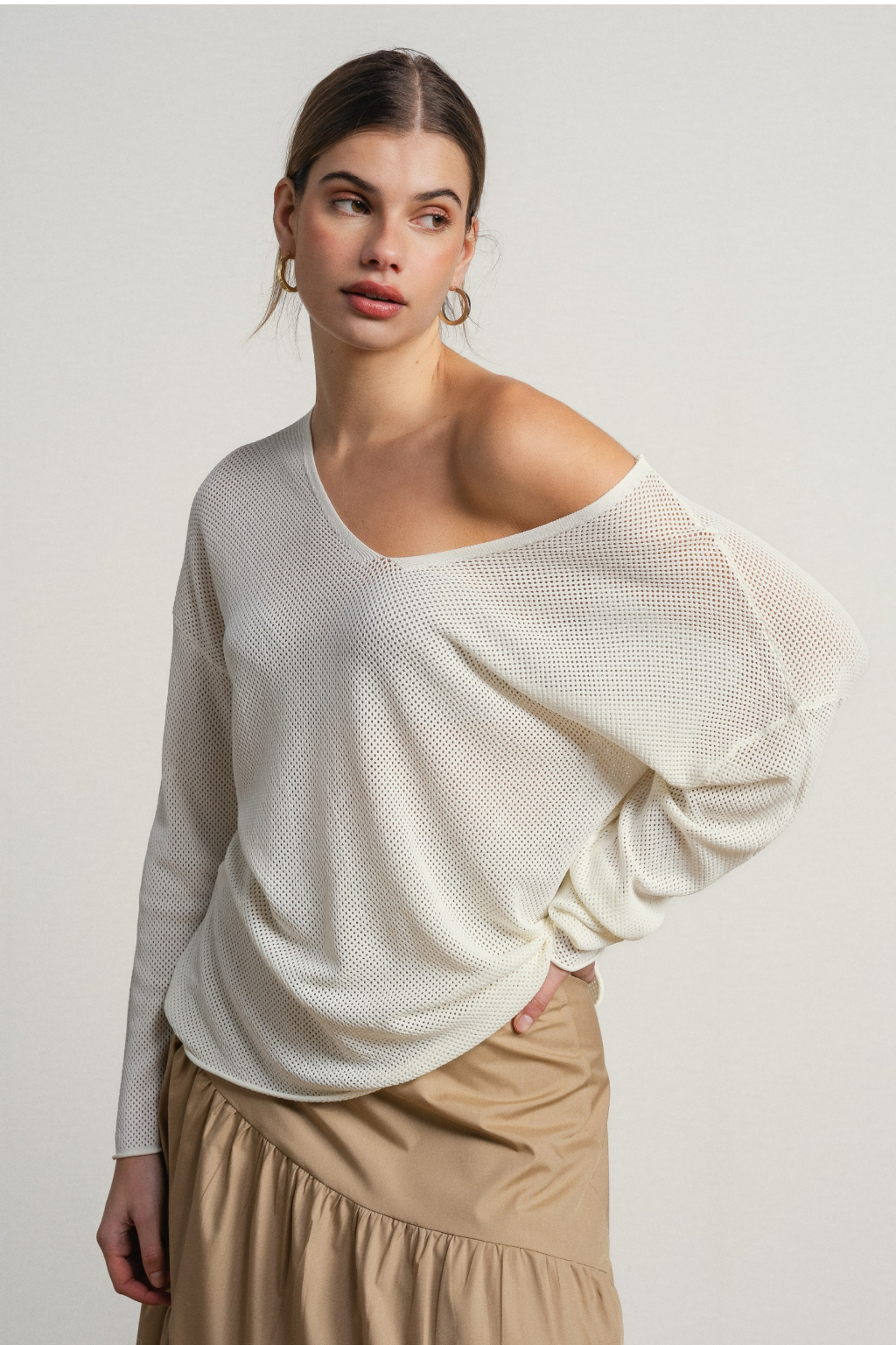 CAMISOLA TIPO REDE COM DECOTE EM V - SMF