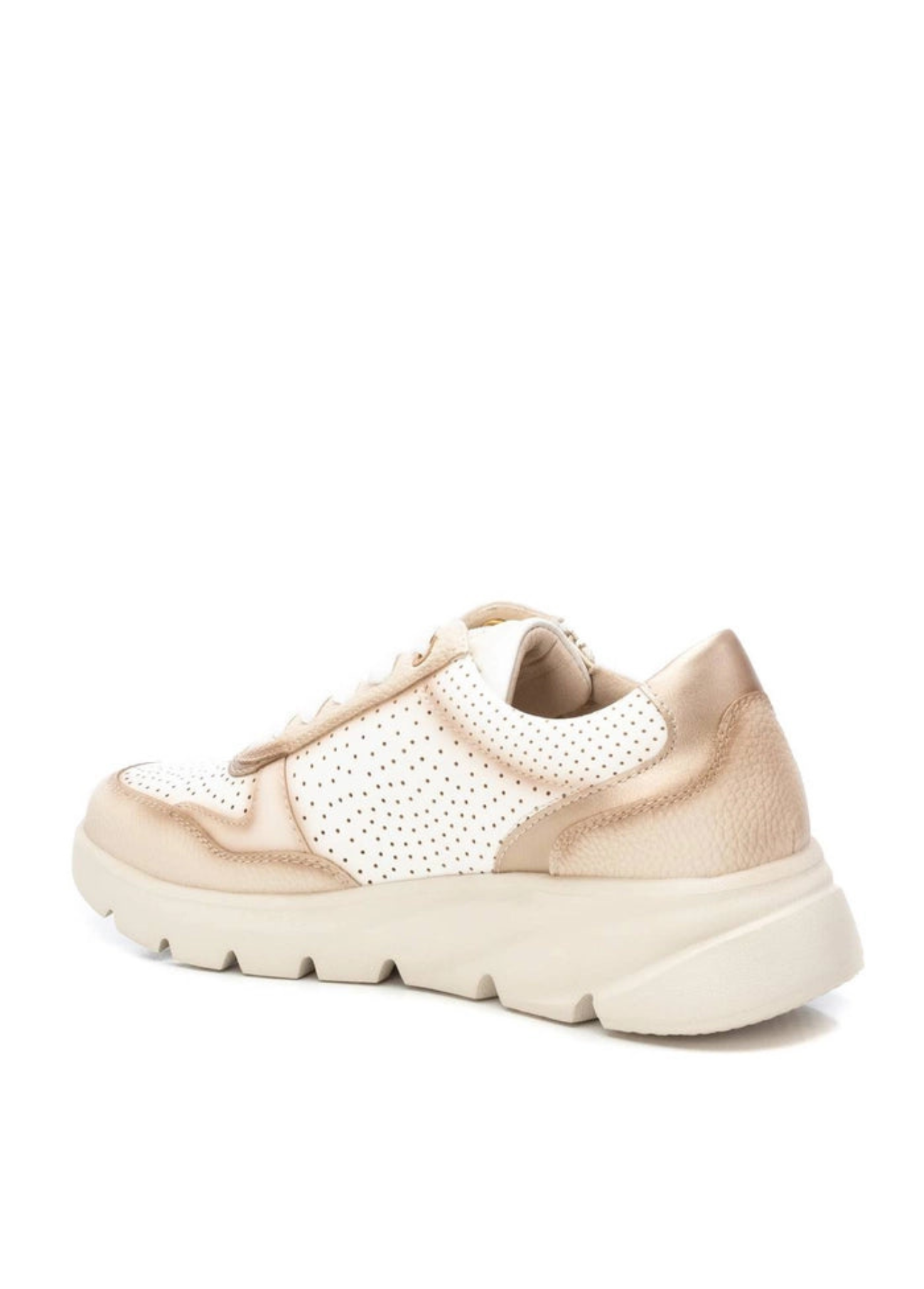 TÉNIS BEGE COM ZÍPER LATERAL - XTI